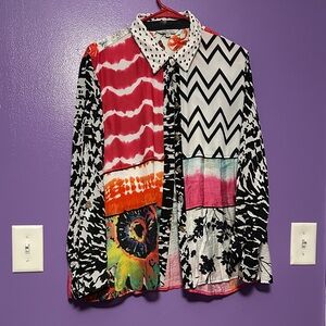 John Mark Vibrant Patchwork Shirt